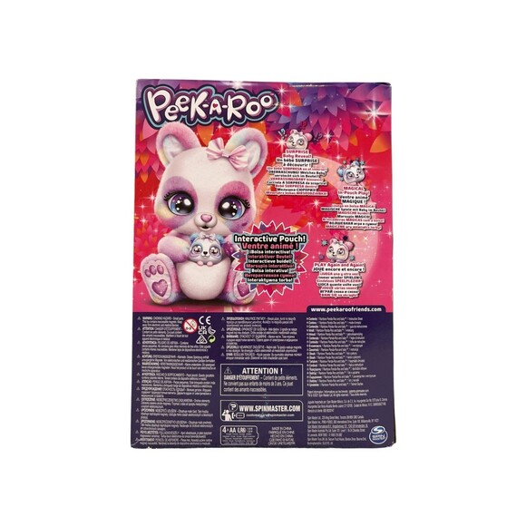 Peek-a-Roo Rainbow Pando-Roo Plush Toy and Baby with Bonus Bows Interactive - Picture 3 of 4